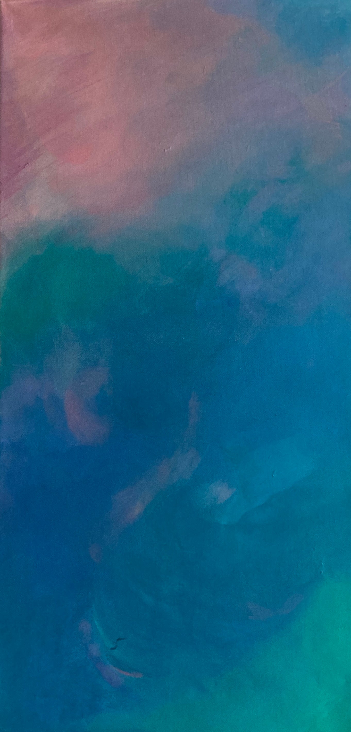 Abstract gradient acrylic pattern with hues of pink and blue colors