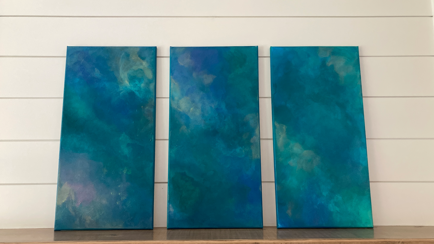 "A Force, Endless and Unrelenting" Triptych - Fine Art Giclee Canvas Prints - Pre-Order