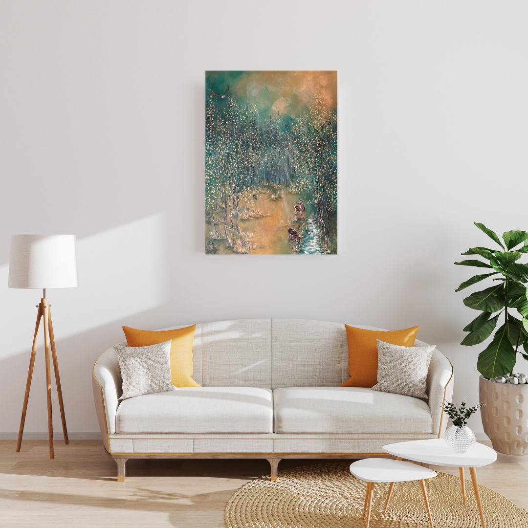 "Autumn's Magic" Aspen Meadow and Friends - LIMITED EDITION Fine Art Giclée Canvas Print