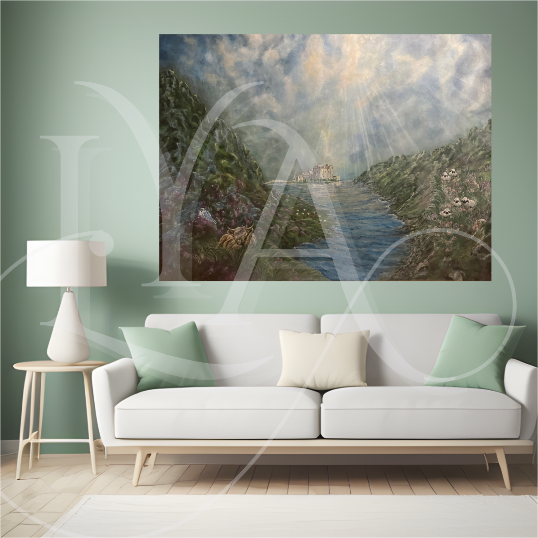 "A Scottish Tale of Hope"  - Original acrylic on canvas - 30" x 40" inches - Sold