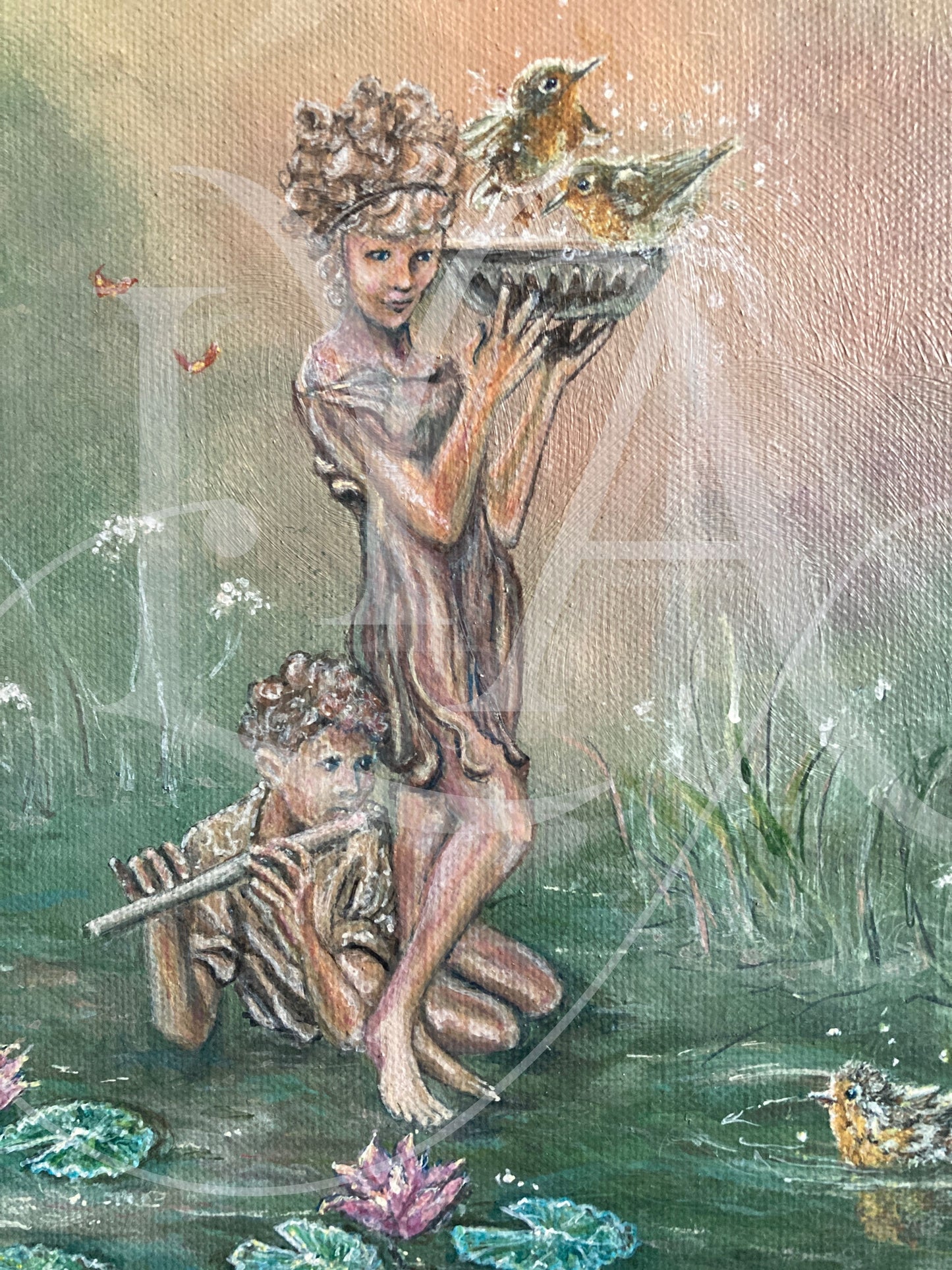 "Winds of Chance" a retelling of the Secret Garden - Original acrylic on canvas - 30" x 40" inches