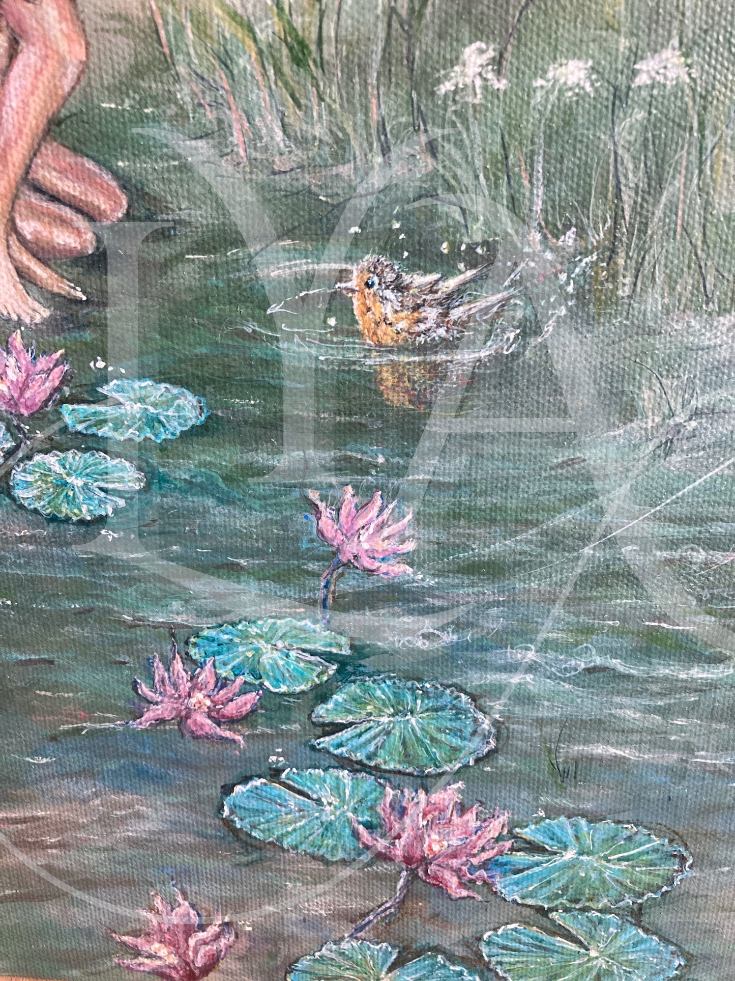 "Winds of Chance" a retelling of the Secret Garden - Original acrylic on canvas - 30" x 40" inches
