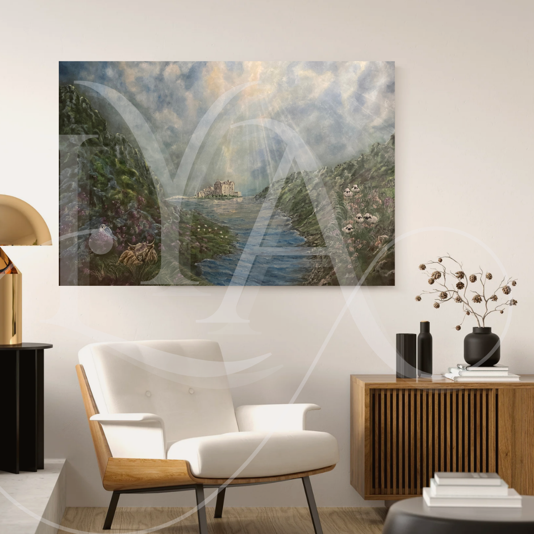"A Scottish Tale of Hope"  - Original acrylic on canvas - 30" x 40" inches - Sold