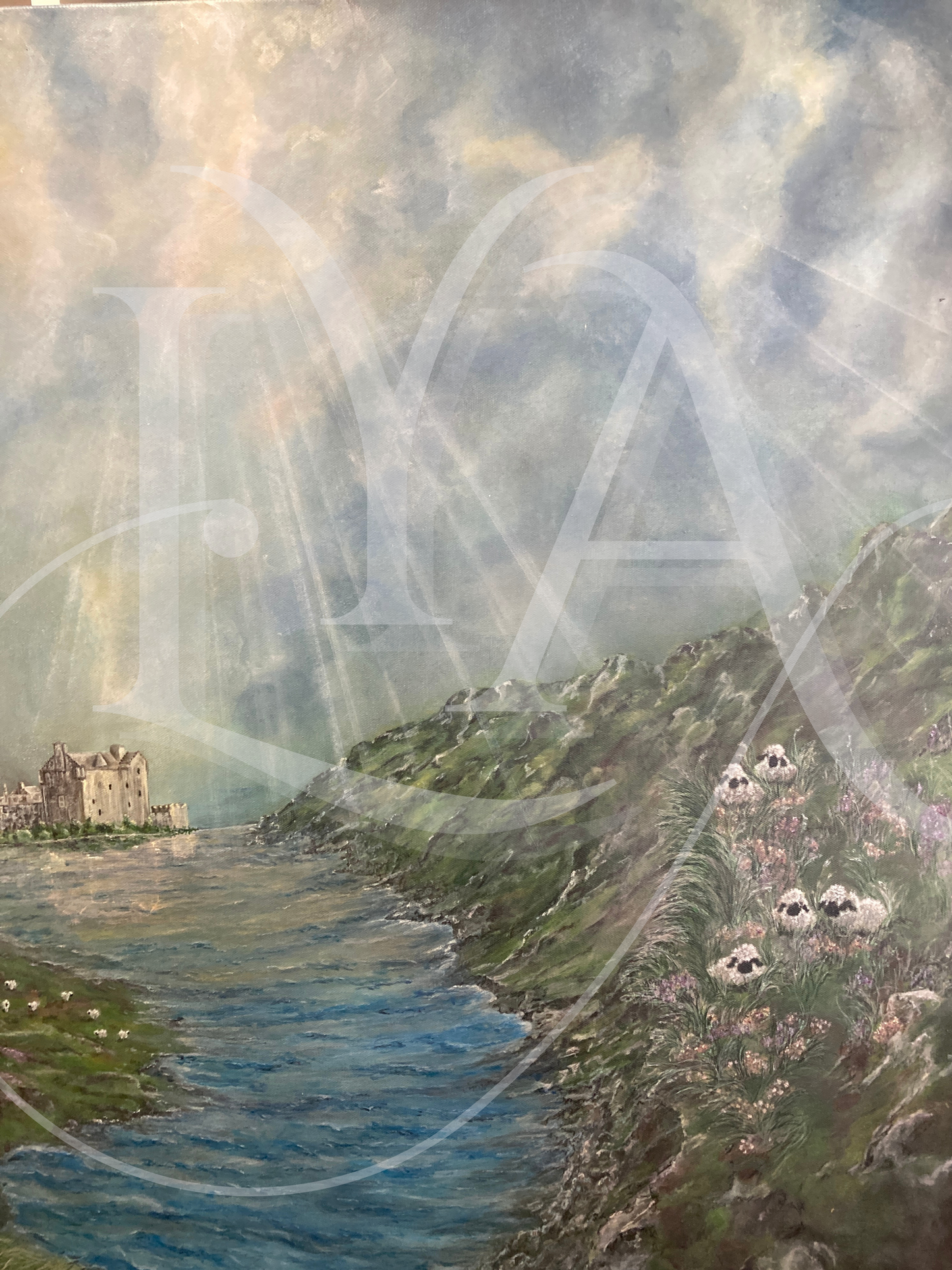 "A Scottish Tale of Hope"  - Original acrylic on canvas - 30" x 40" inches - Sold