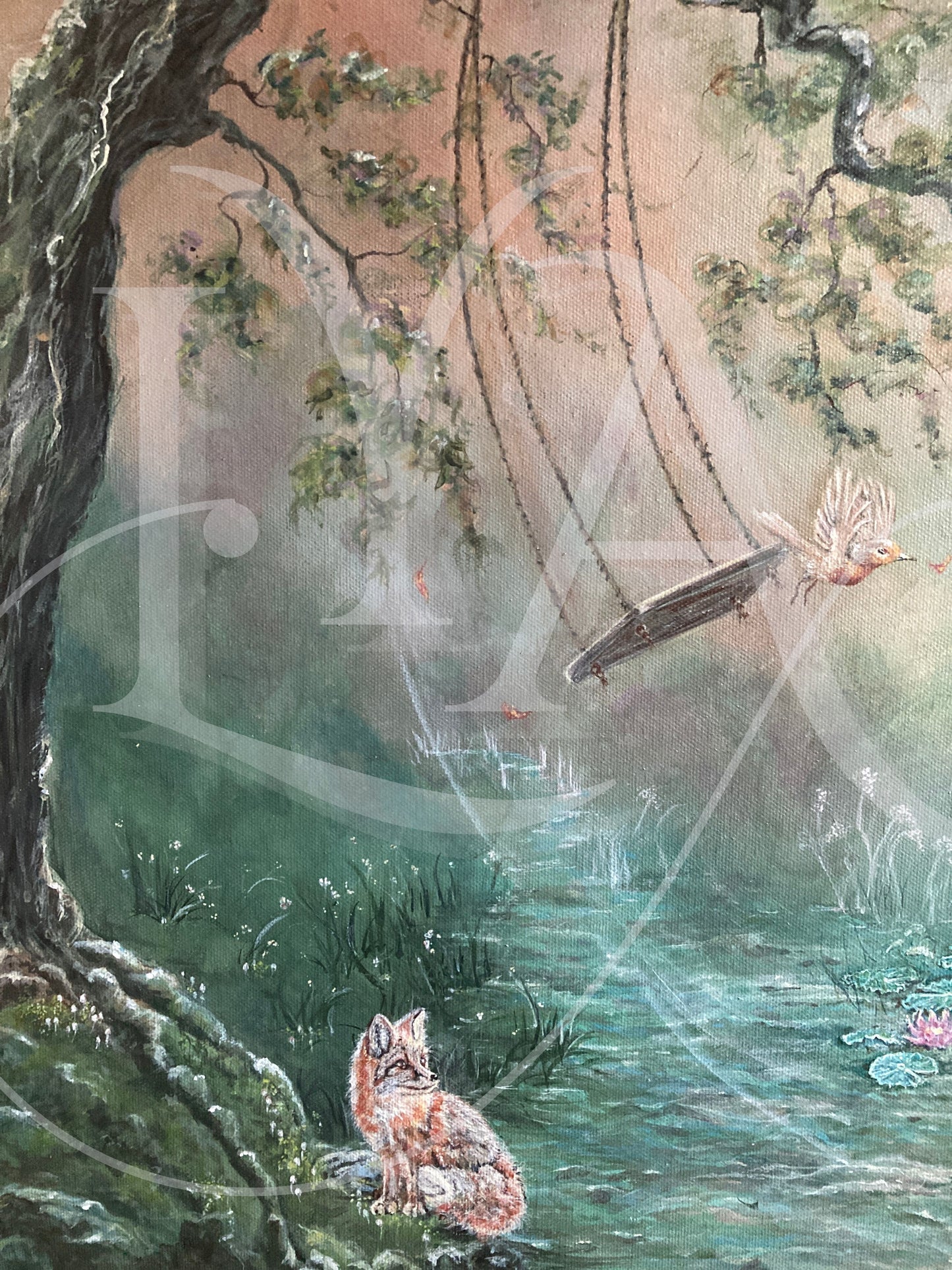 "Winds of Chance" a retelling of the Secret Garden - Original acrylic on canvas - 30" x 40" inches