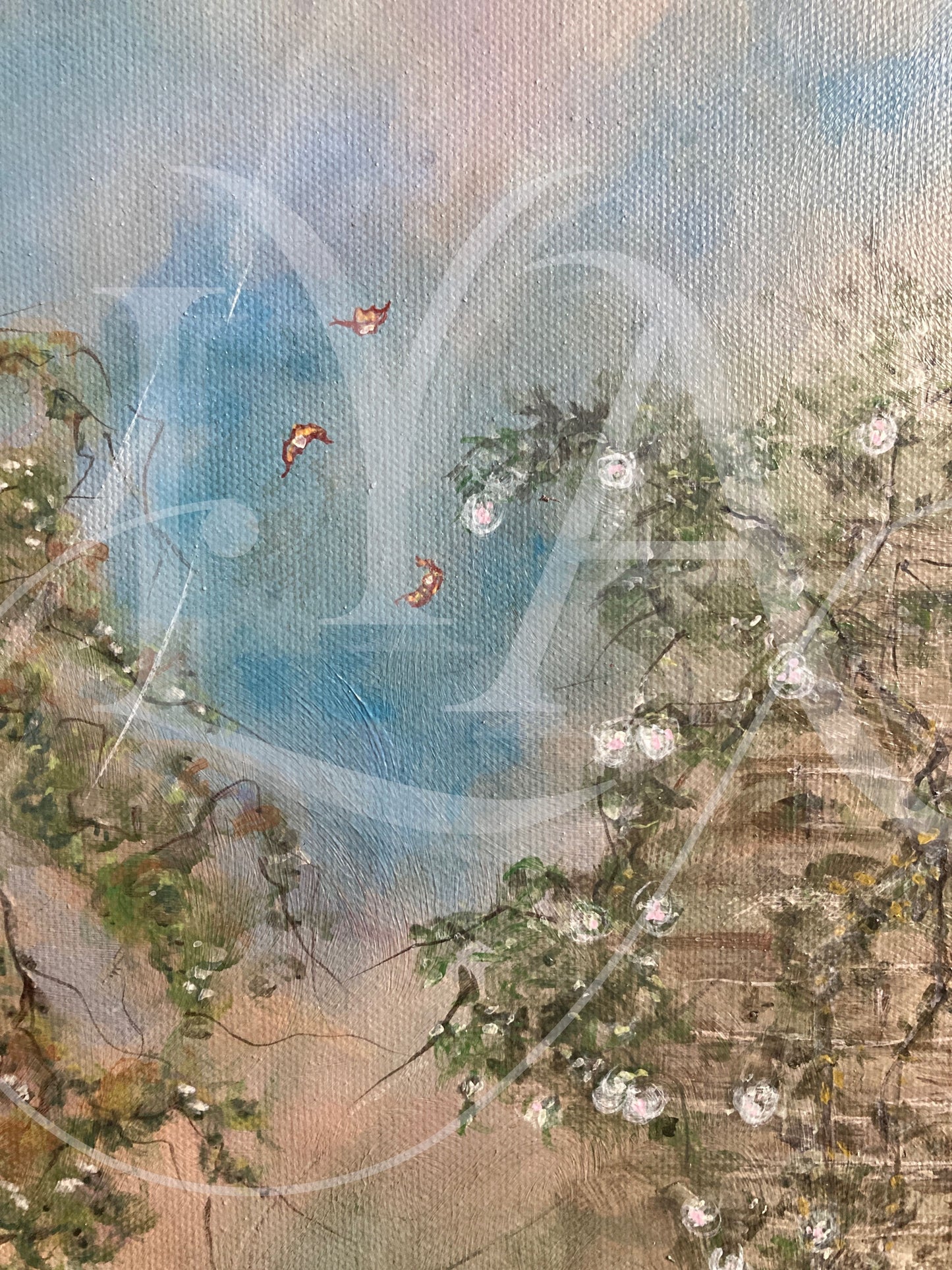 "Winds of Chance" a retelling of the Secret Garden - Original acrylic on canvas - 30" x 40" inches