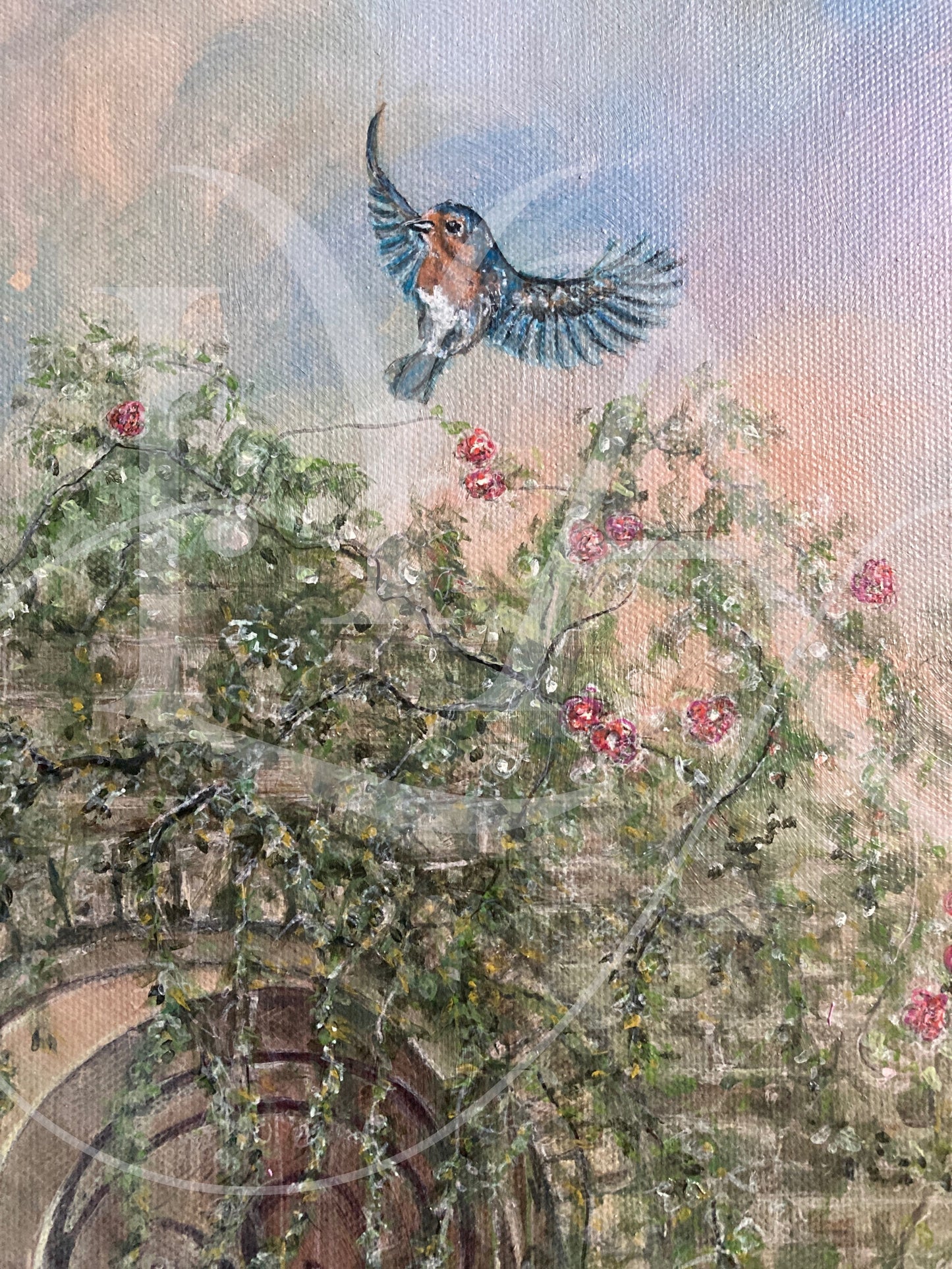 "Winds of Chance" a retelling of the Secret Garden - Original acrylic on canvas - 30" x 40" inches