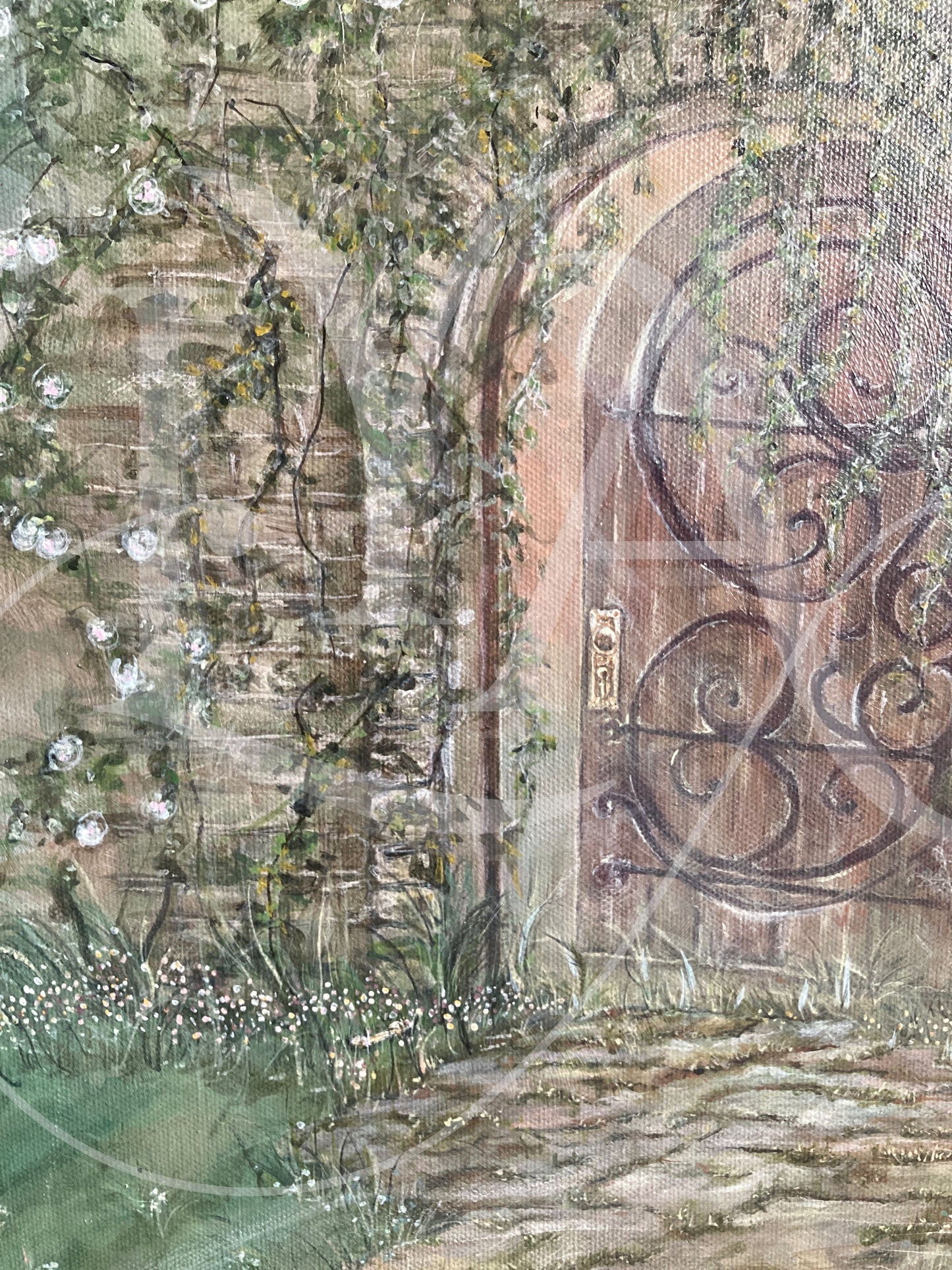 "Winds of Chance" a retelling of the Secret Garden - Original acrylic on canvas - 30" x 40" inches