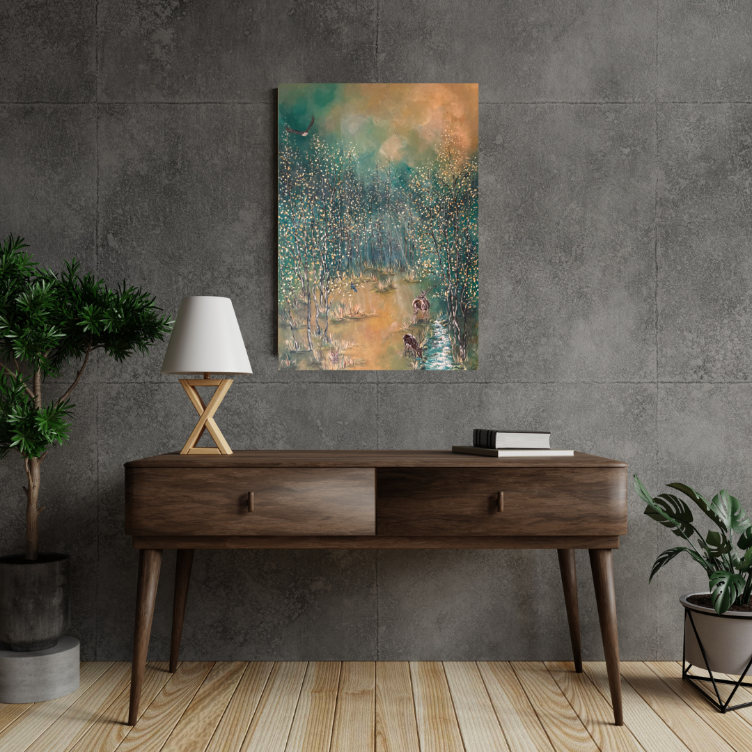 "Autumn's Magic" Aspen Meadow and Friends - LIMITED EDITION Fine Art Giclée Canvas Print