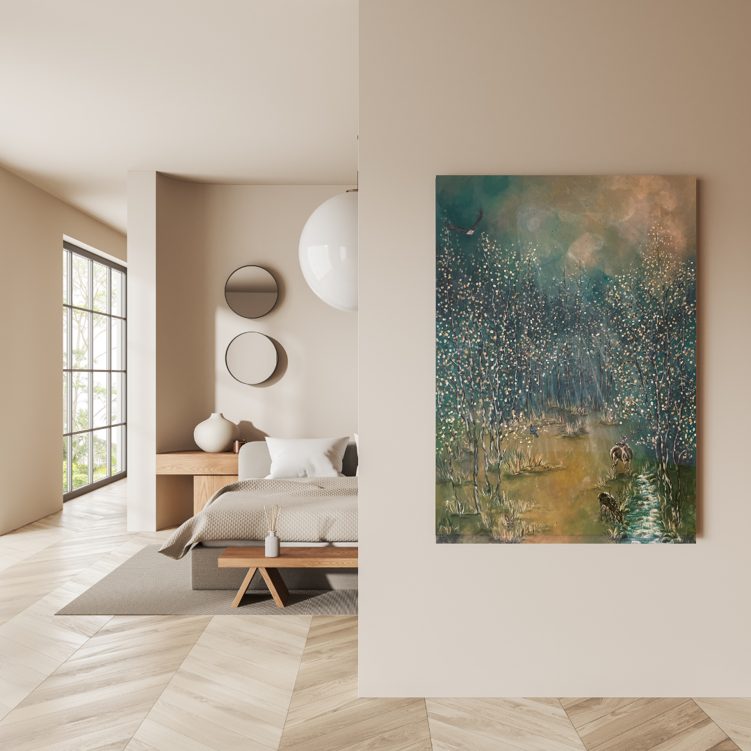 "Autumn's Magic" Aspen Meadow and Friends - LIMITED EDITION Fine Art Giclée Canvas Print