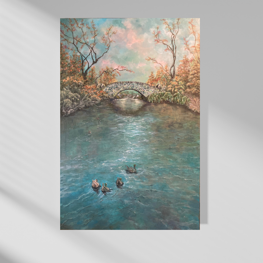"Autumn's Glow" Gapstow Bridge Central Park - LIMITED EDITION Fine Art Giclée Canvas Print