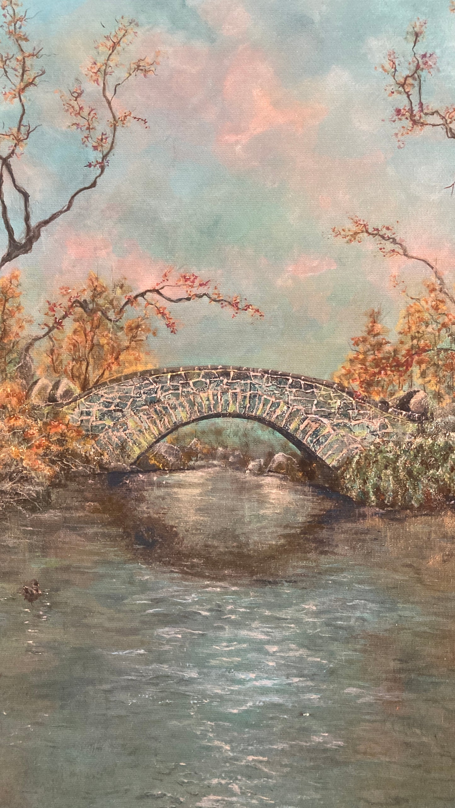"Autumn's Glow" Gapstow Bridge Central Park - LIMITED EDITION Fine Art Giclée Canvas Print