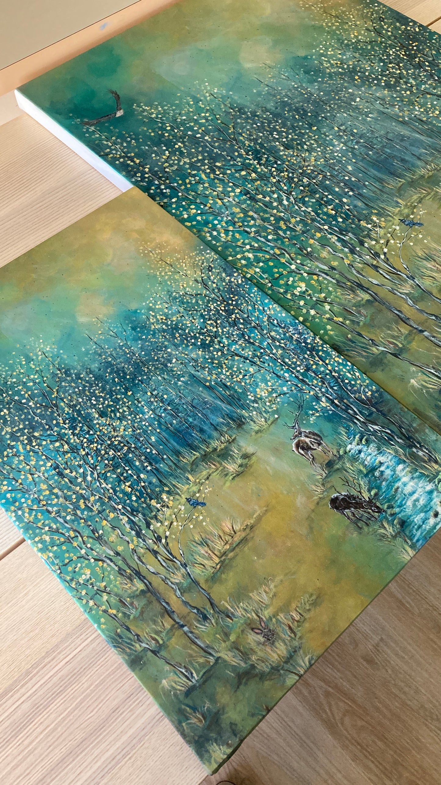 "Autumn's Magic" Aspen Meadow and Friends - LIMITED EDITION Fine Art Giclée Canvas Print