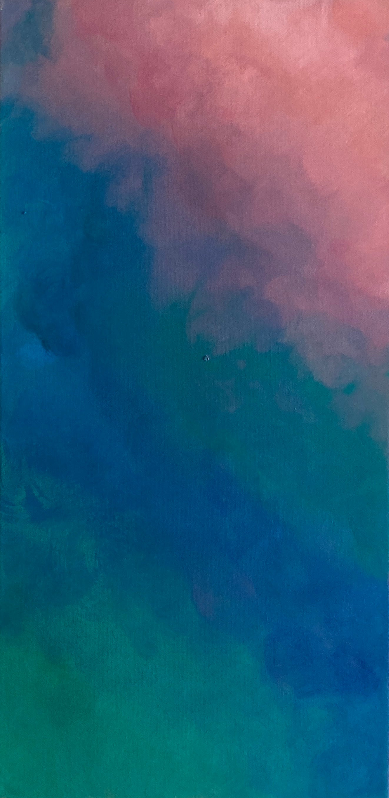 Abstract acrylic  pattern with green blue and pink hues